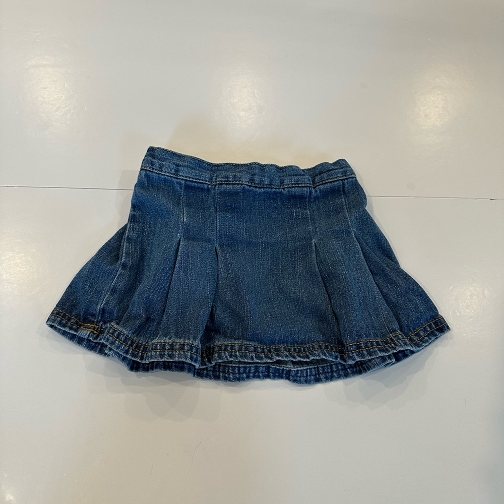 4/20$ Nevada Baby Blue Pleated Denim Jean Skirt size 18months